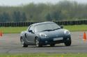 Threading the Roadster through the chicanes at the end of the runway straight
