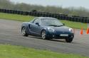 Threading the Roadster through the chicanes at the end of the runway straight